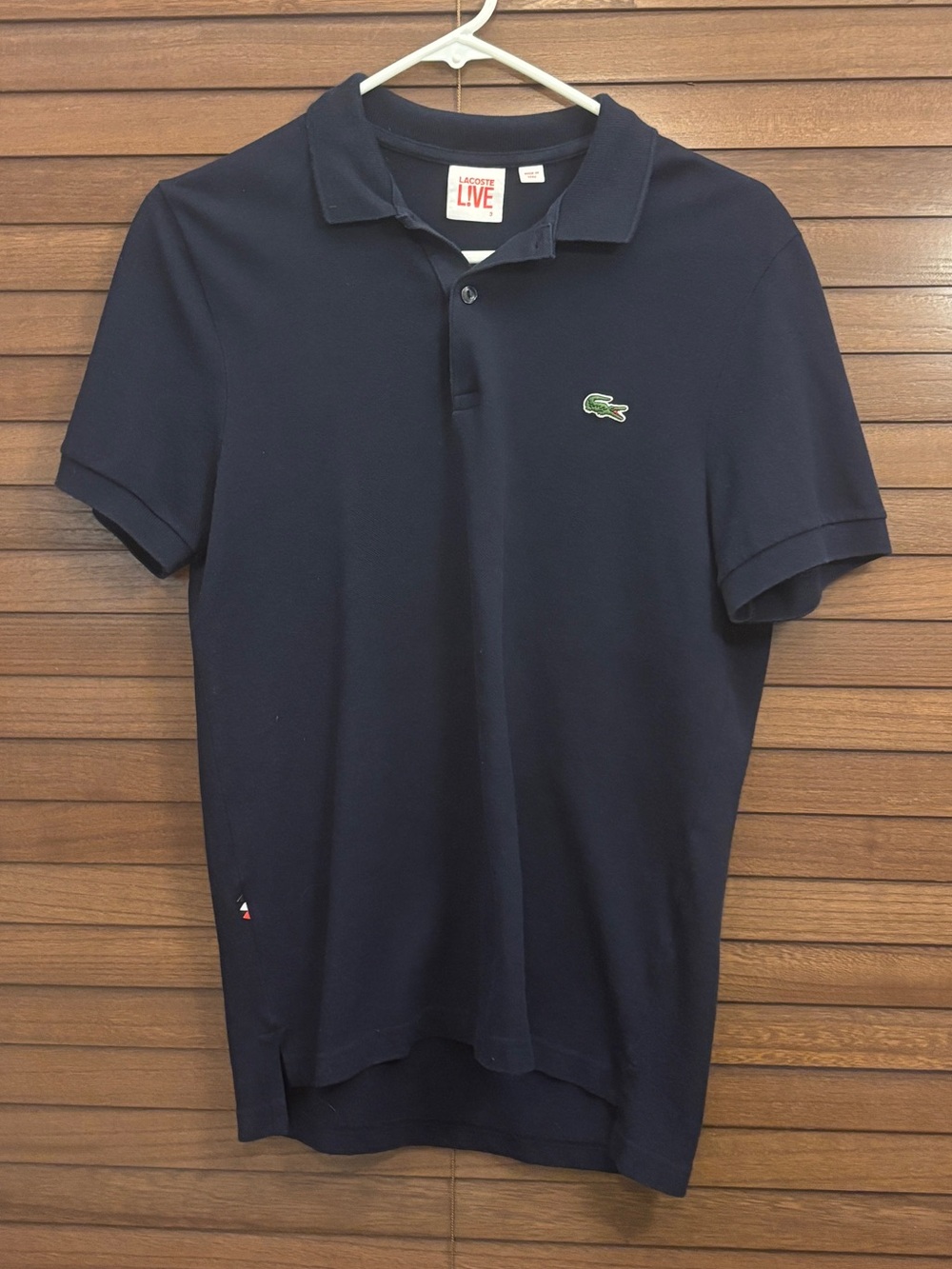Lacoste L!VE Navy Blue Polo Shirt - Size 3 (S)